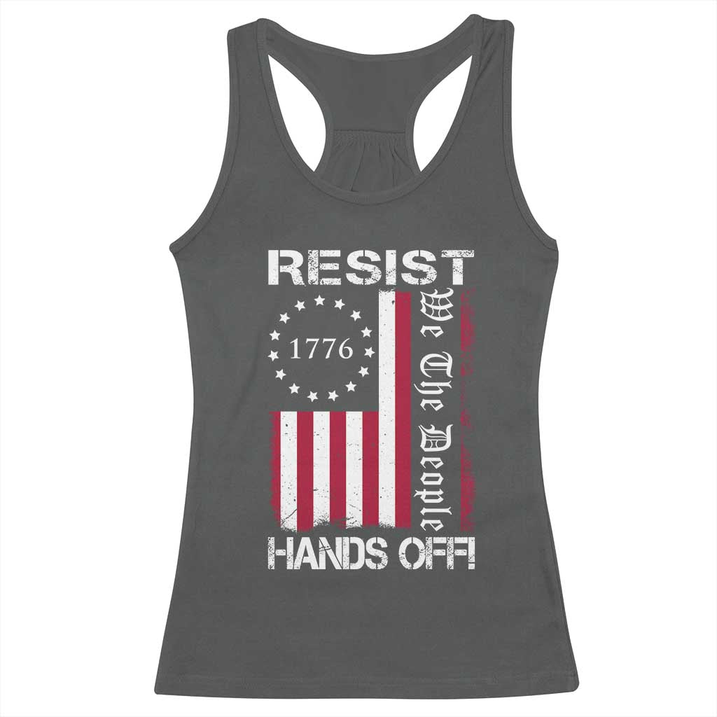 Resist Hands Off Racerback Tank Top Vintage American Betsy Ross Flag We The People