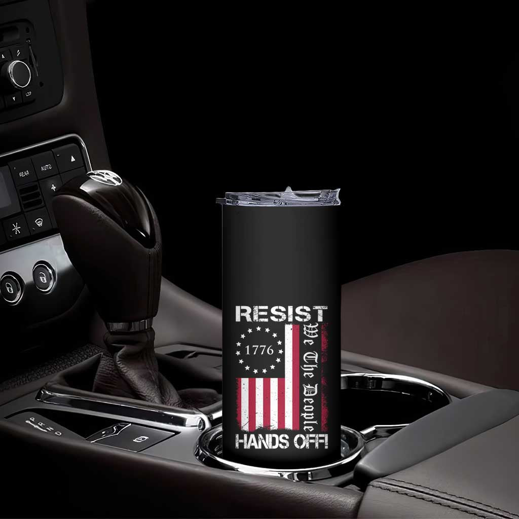 Resist Hands Off Skinny Tumbler Vintage American Betsy Ross Flag We The People
