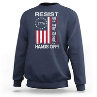 Resist Hands Off Sweatshirt Vintage American Betsy Ross Flag We The People