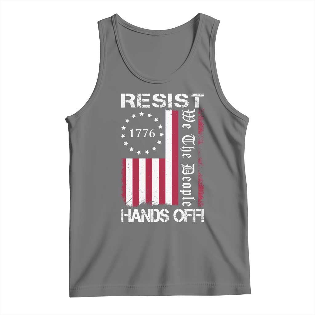 Resist Hands Off Tank Top Vintage American Betsy Ross Flag We The People