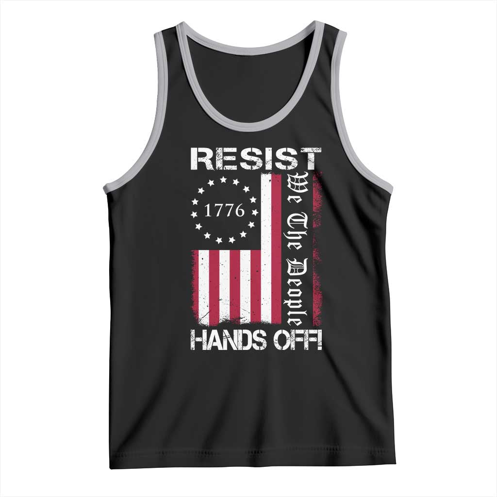 Resist Hands Off Tank Top Vintage American Betsy Ross Flag We The People