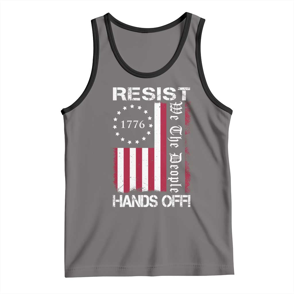 Resist Hands Off Tank Top Vintage American Betsy Ross Flag We The People