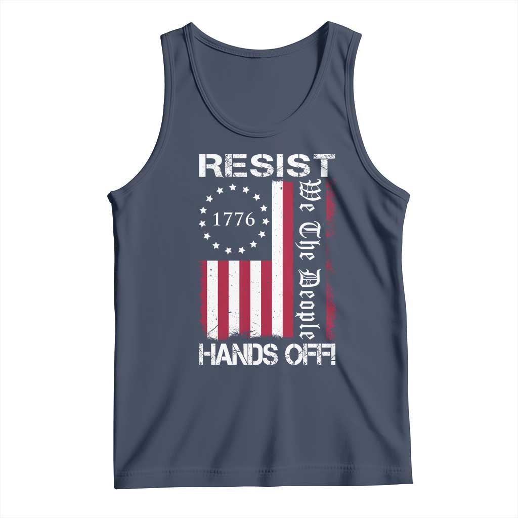 Resist Hands Off Tank Top Vintage American Betsy Ross Flag We The People