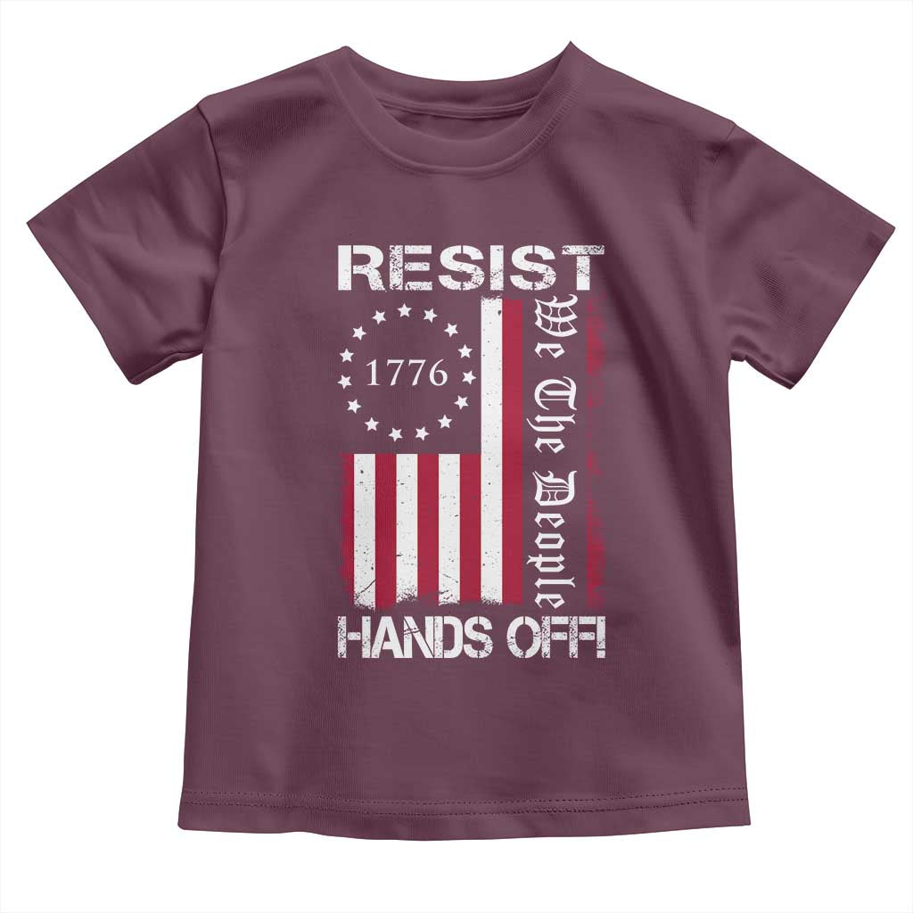 Resist Hands Off Toddler T Shirt Vintage American Betsy Ross Flag We The People
