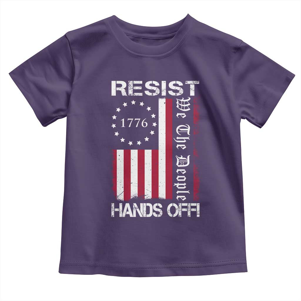 Resist Hands Off Toddler T Shirt Vintage American Betsy Ross Flag We The People