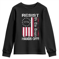 Resist Hands Off Youth Sweatshirt Vintage American Betsy Ross Flag We The People