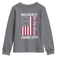 Resist Hands Off Youth Sweatshirt Vintage American Betsy Ross Flag We The People