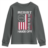 Resist Hands Off Youth Sweatshirt Vintage American Betsy Ross Flag We The People