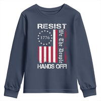 Resist Hands Off Youth Sweatshirt Vintage American Betsy Ross Flag We The People