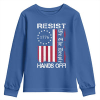 Resist Hands Off Youth Sweatshirt Vintage American Betsy Ross Flag We The People