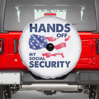 Hands Off My Social Security Spare Tire Cover Patriotic USA Retirement Protection American Flag