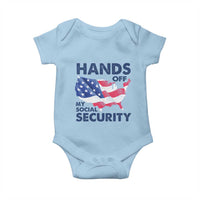 Hands Off My Social Security Baby Onesie Patriotic USA Retirement Protection American Flag