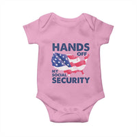 Hands Off My Social Security Baby Onesie Patriotic USA Retirement Protection American Flag