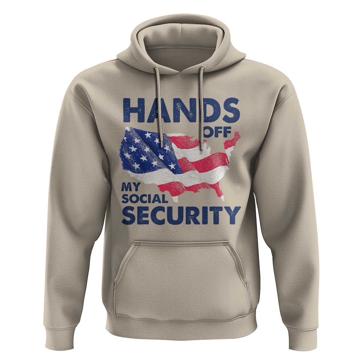 Hands Off My Social Security Hoodie Patriotic USA Retirement Protection American Flag