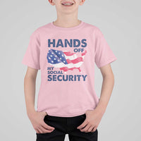 Hands Off My Social Security T Shirt For Kid Patriotic USA Retirement Protection American Flag
