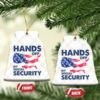 Hands Off My Social Security Ceramic Ornament Patriotic USA Retirement Protection American Flag - Wonder Print Shop