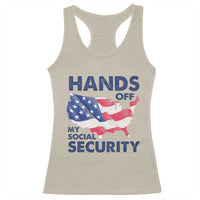 Hands Off My Social Security Racerback Tank Top Patriotic USA Retirement Protection American Flag