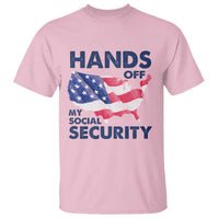 Hands Off My Social Security T Shirt Patriotic USA Retirement Protection American Flag