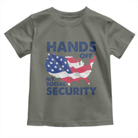 Hands Off My Social Security Toddler T Shirt Patriotic USA Retirement Protection American Flag