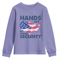 Hands Off My Social Security Youth Sweatshirt Patriotic USA Retirement Protection American Flag