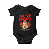 Keep Your Tiny Hands Off Canada Baby Onesie Not For Sale Canadian Maple Leaf Beaver