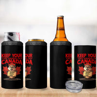 Keep Your Tiny Hands Off Canada 4 in 1 Can Cooler Tumbler Not For Sale Canadian Maple Leaf Beaver