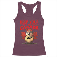 Keep Your Tiny Hands Off Canada Racerback Tank Top Not For Sale Canadian Maple Leaf Beaver