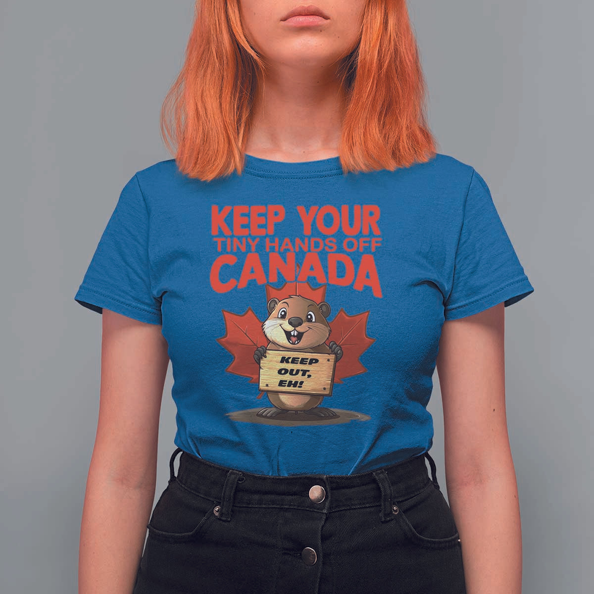 Keep Your Tiny Hands Off Canada T Shirt For Women Not For Sale Canadian Maple Leaf Beaver