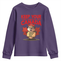 Keep Your Tiny Hands Off Canada Youth Sweatshirt Not For Sale Canadian Maple Leaf Beaver