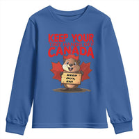 Keep Your Tiny Hands Off Canada Youth Sweatshirt Not For Sale Canadian Maple Leaf Beaver