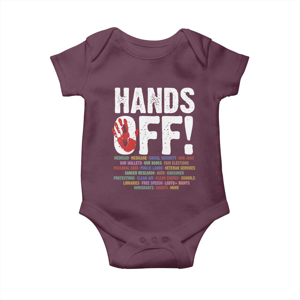 Resist Hands Off Baby Onesie Protect USA American We The People