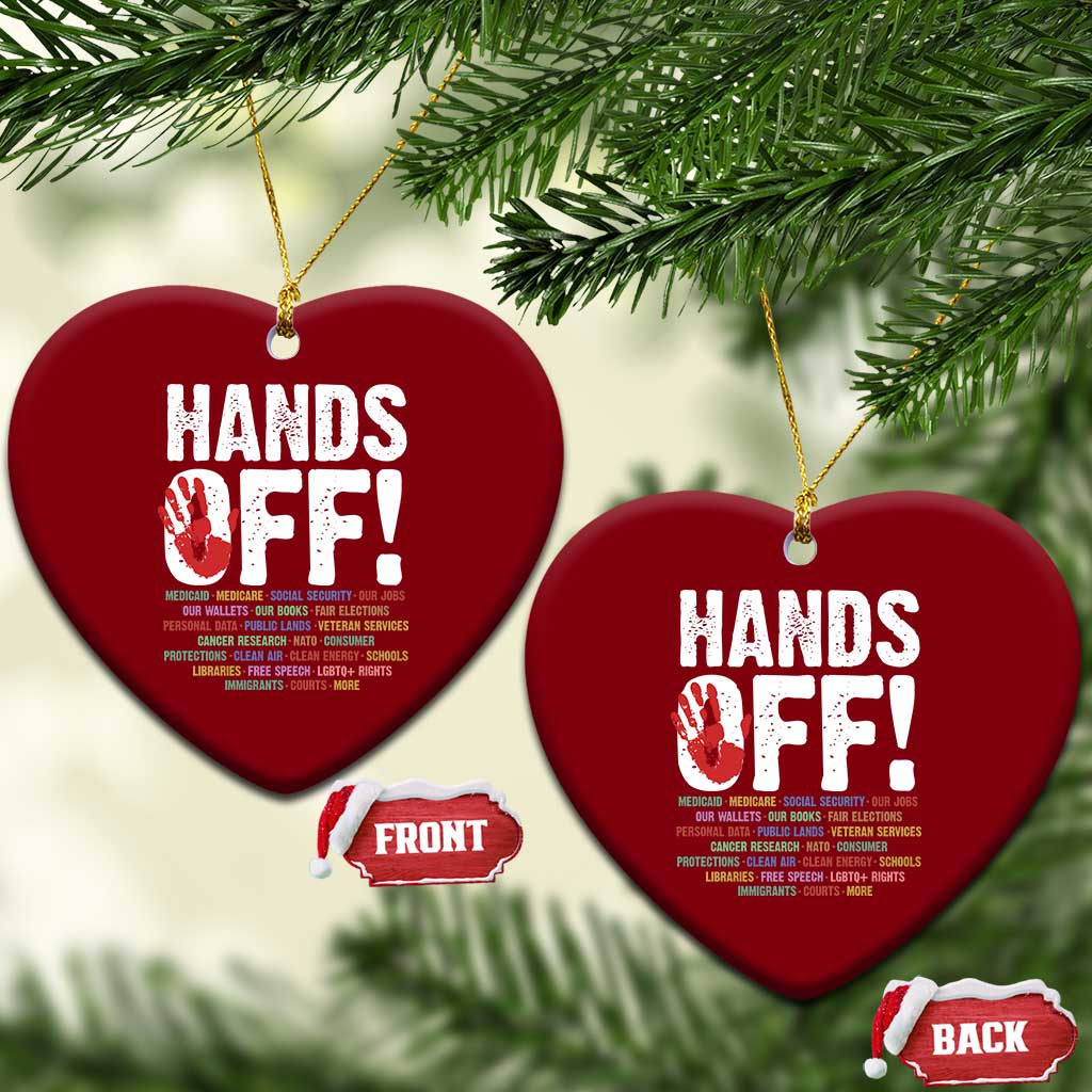 Resist Hands Off Ceramic Ornament Protect USA American We The People - Wonder Print Shop