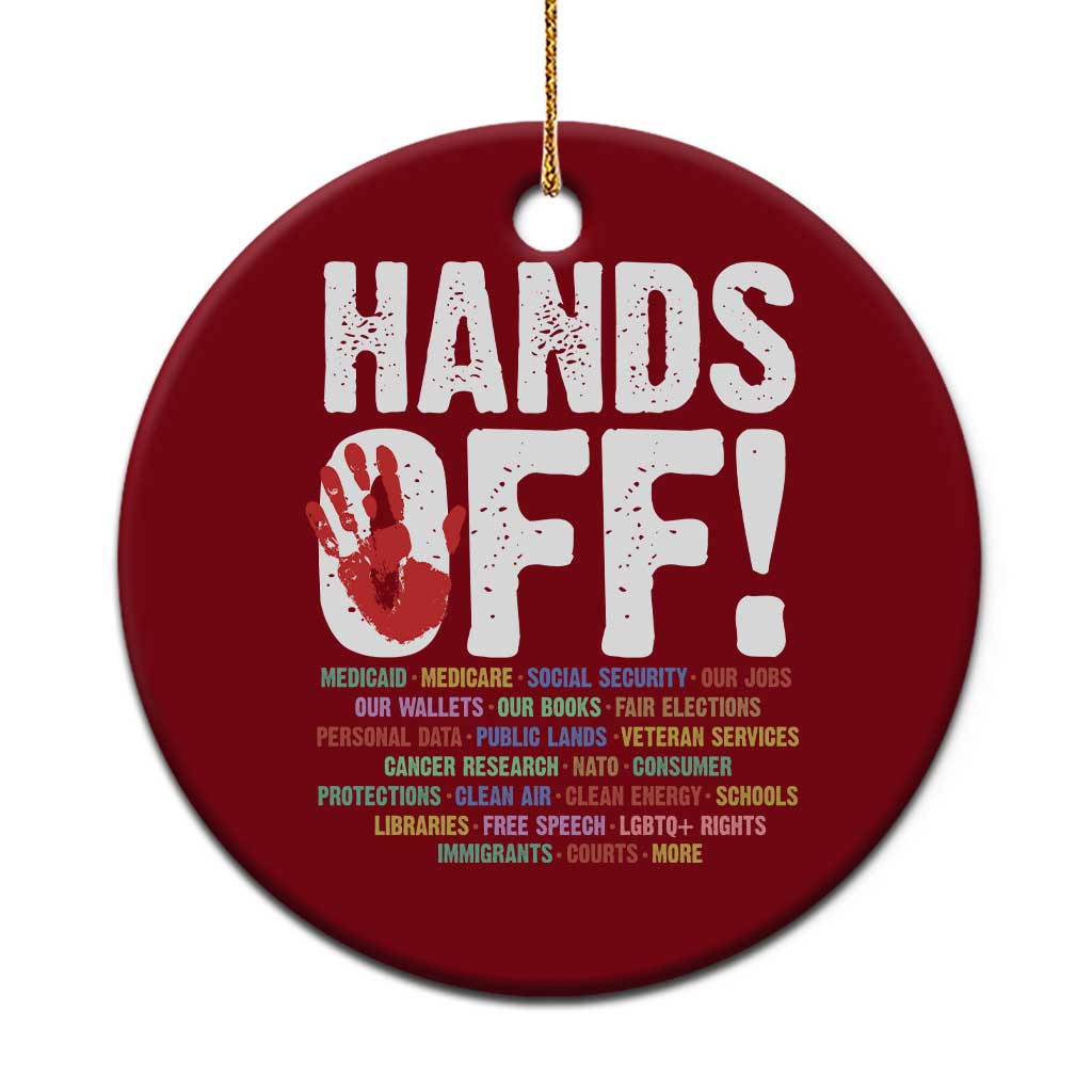 Resist Hands Off Ceramic Ornament Protect USA American We The People - Wonder Print Shop