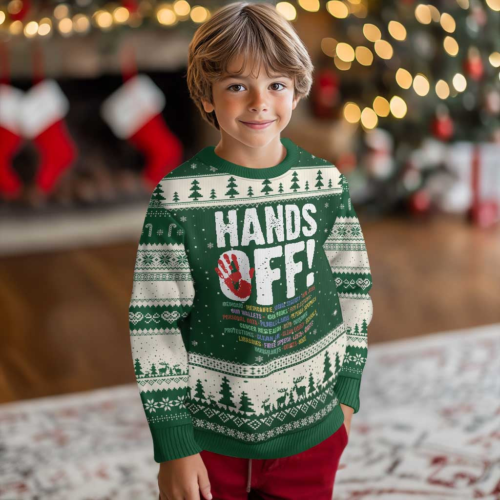 Resist Hands Off Ugly Christmas Sweater Protect USA American We The People - Wonder Print Shop