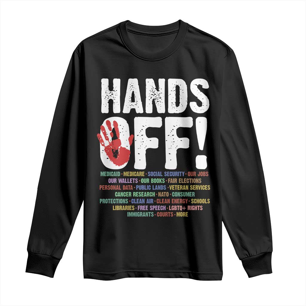 Resist Hands Off Long Sleeve Shirt Protect USA American We The People