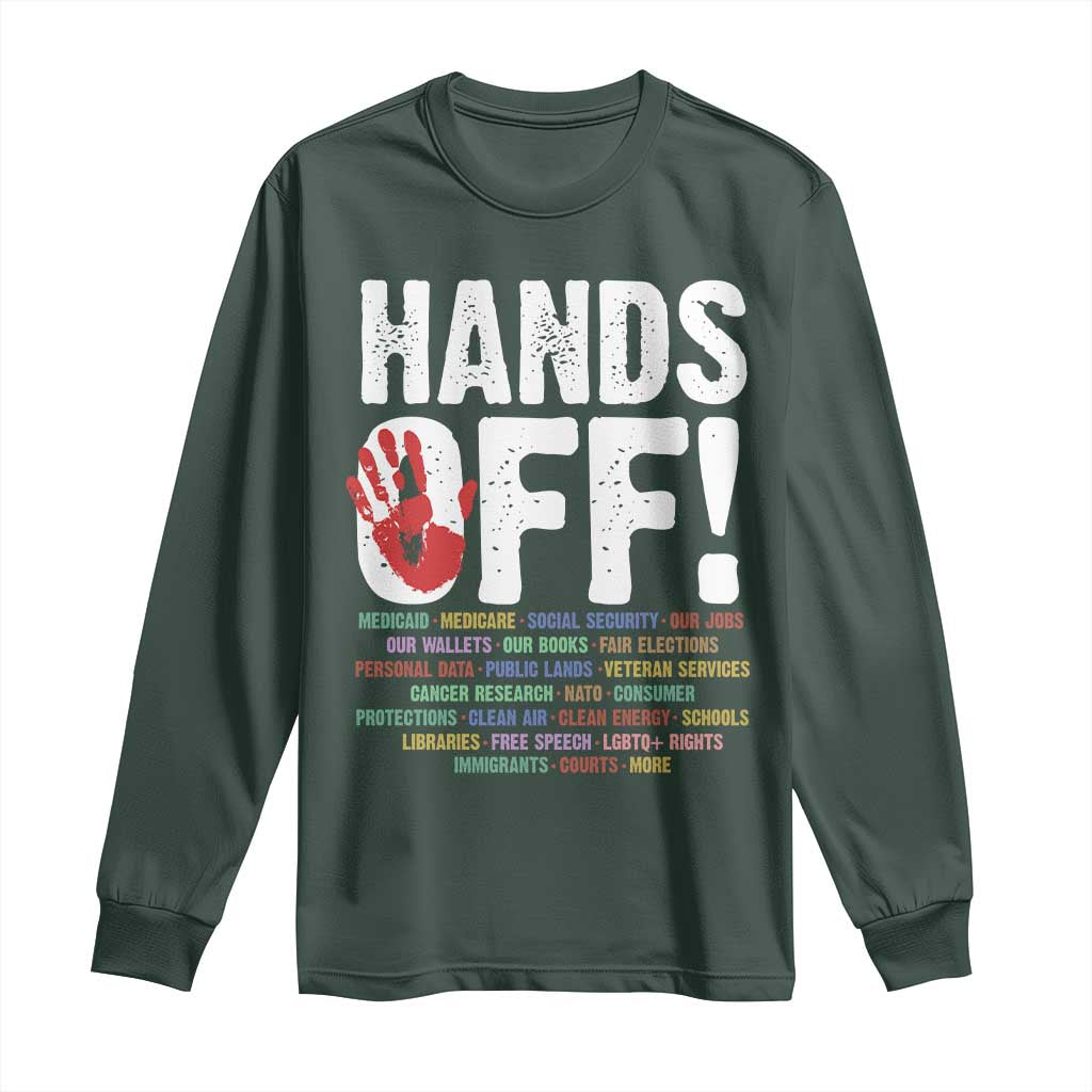 Resist Hands Off Long Sleeve Shirt Protect USA American We The People