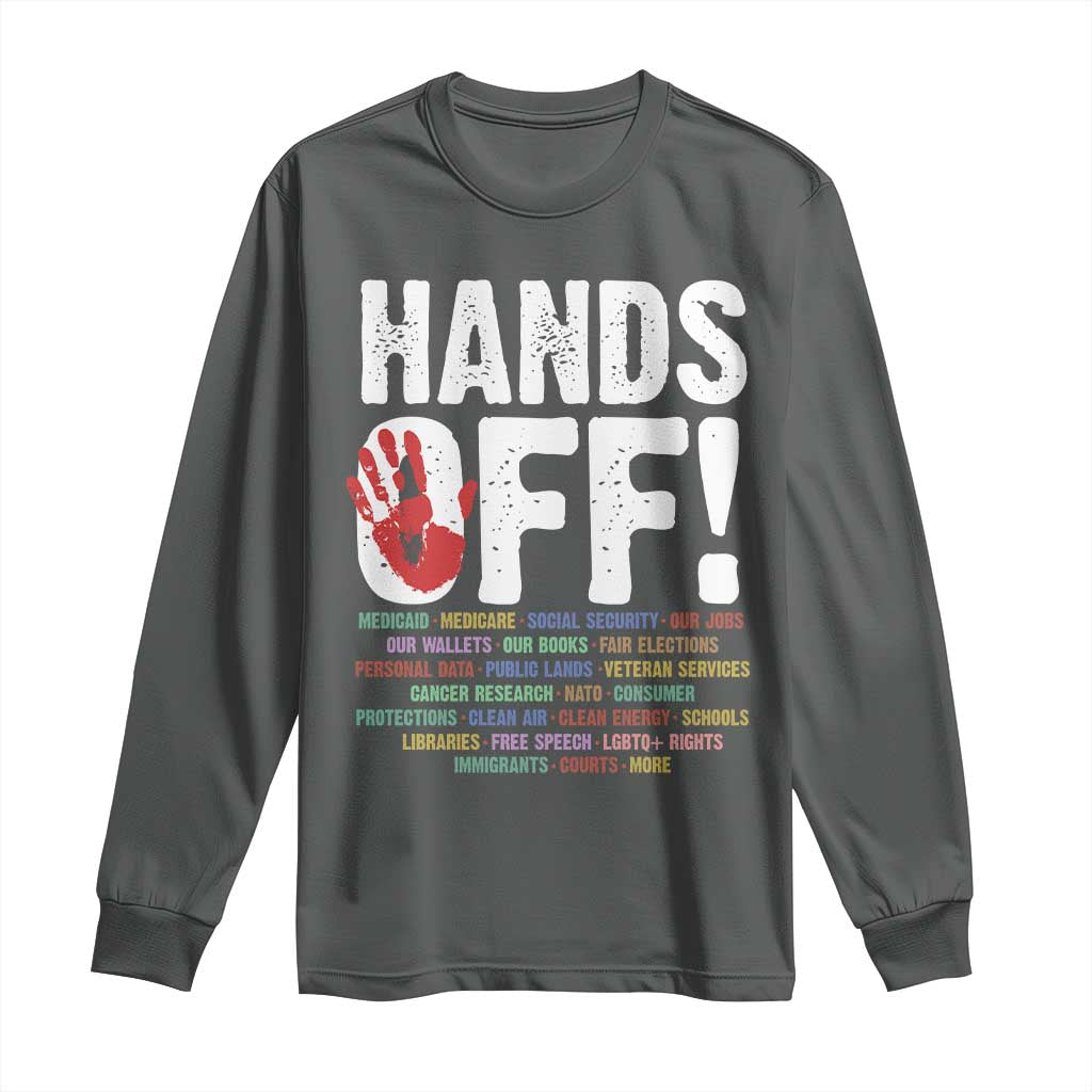 Resist Hands Off Long Sleeve Shirt Protect USA American We The People