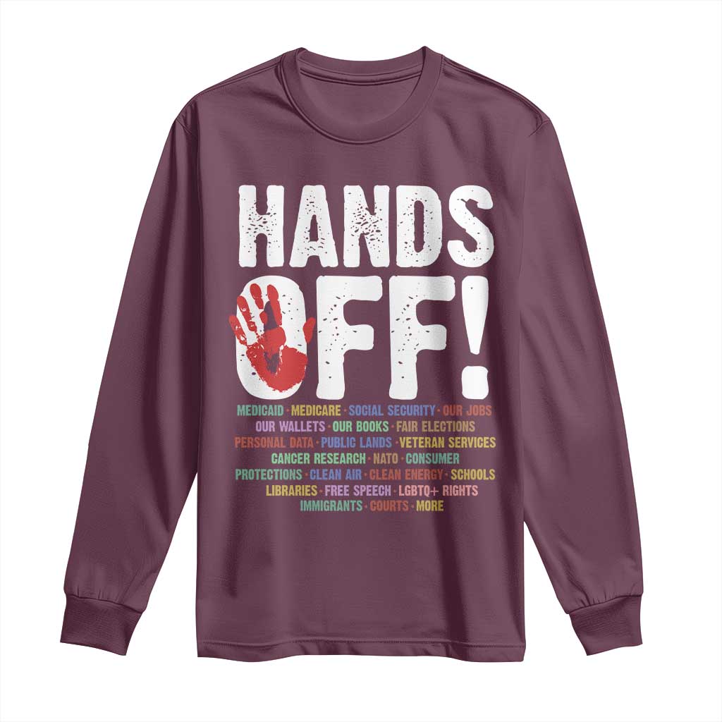 Resist Hands Off Long Sleeve Shirt Protect USA American We The People