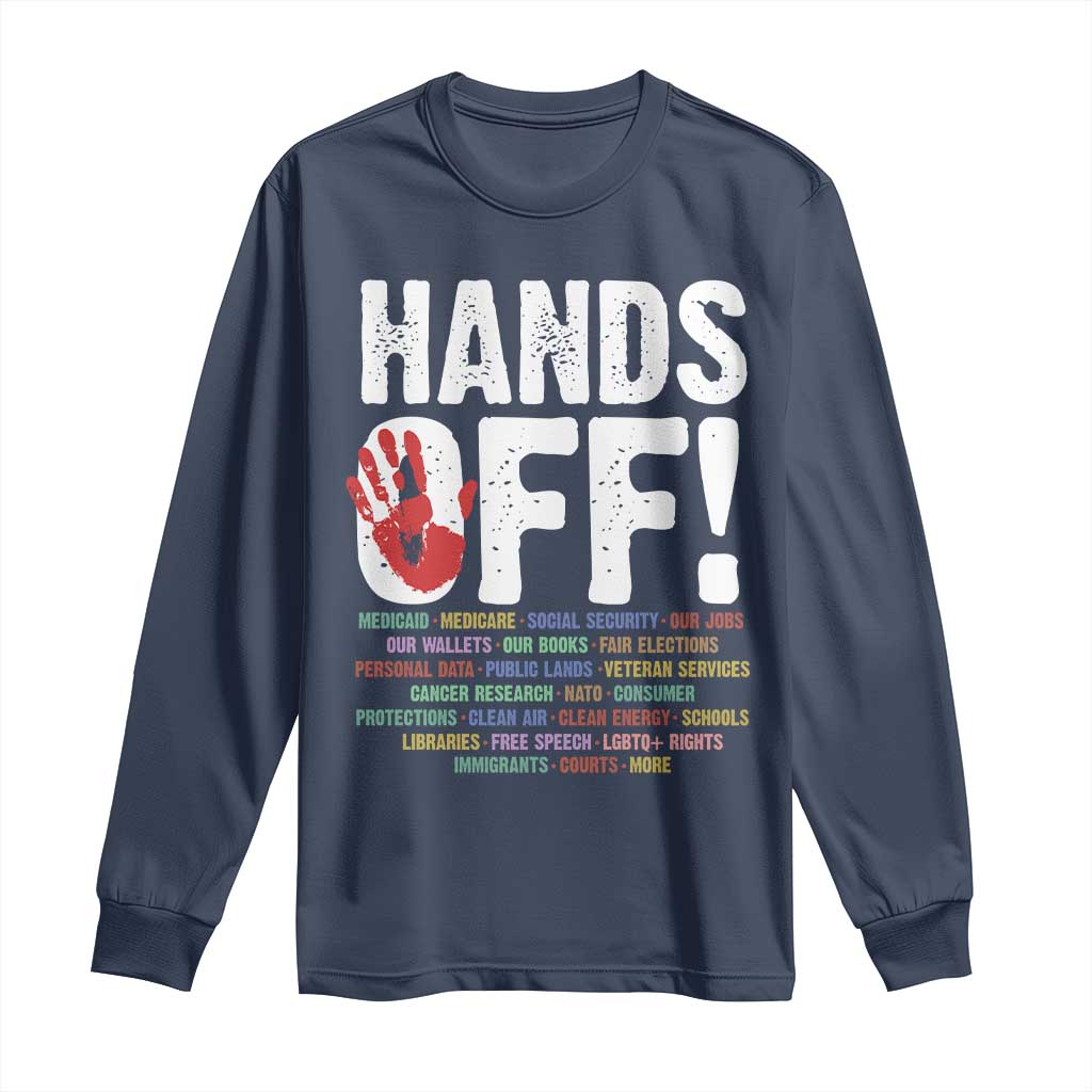 Resist Hands Off Long Sleeve Shirt Protect USA American We The People