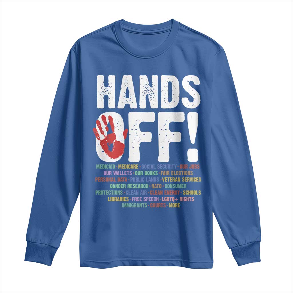 Resist Hands Off Long Sleeve Shirt Protect USA American We The People