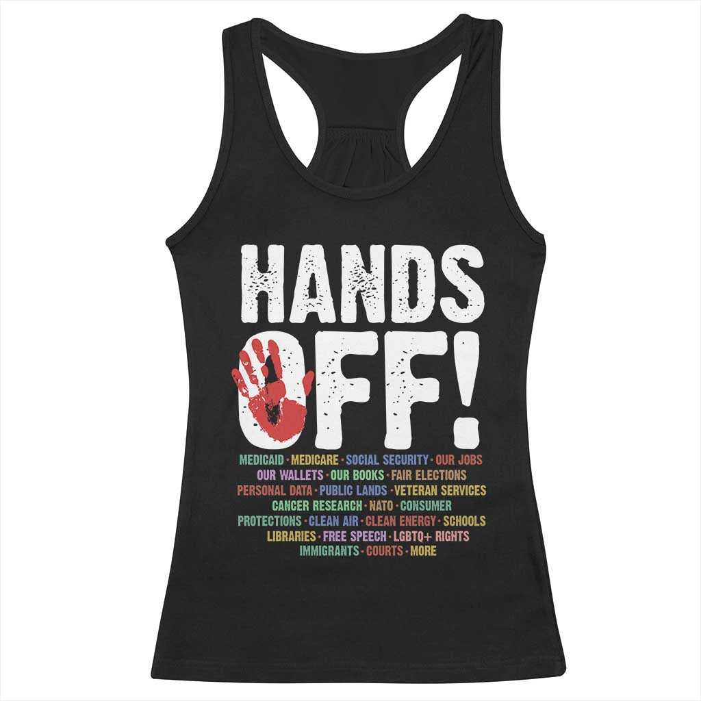 Resist Hands Off Racerback Tank Top Protect USA American We The People