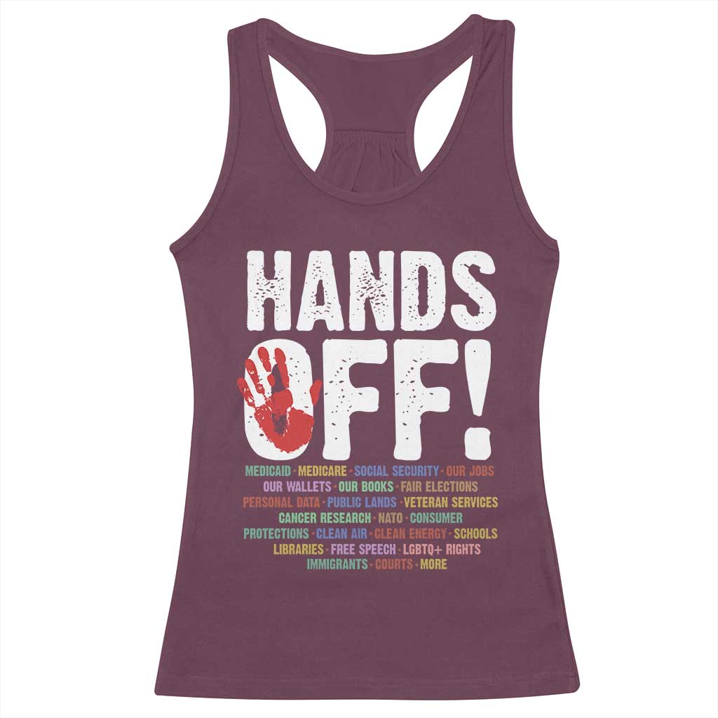 Resist Hands Off Racerback Tank Top Protect USA American We The People