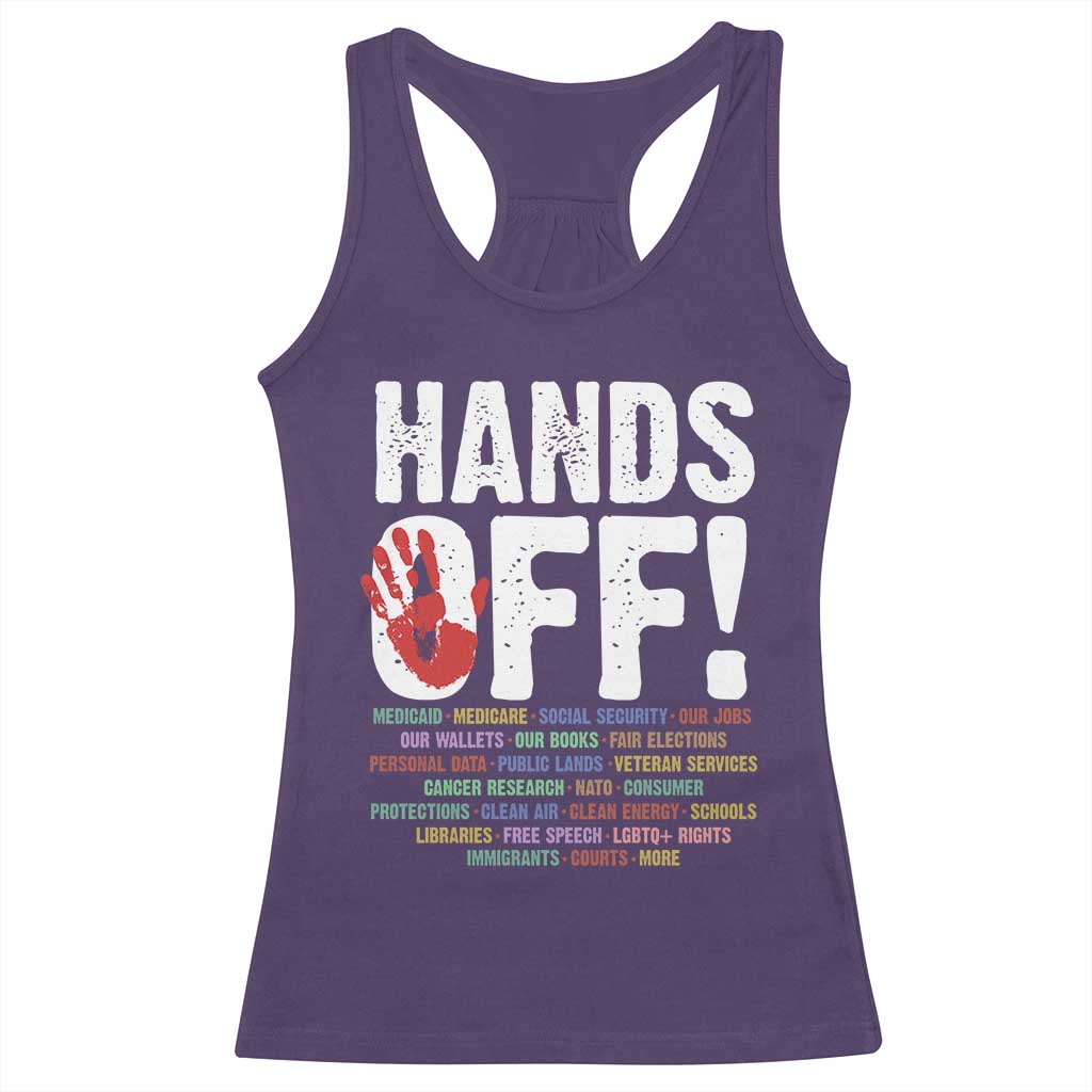 Resist Hands Off Racerback Tank Top Protect USA American We The People