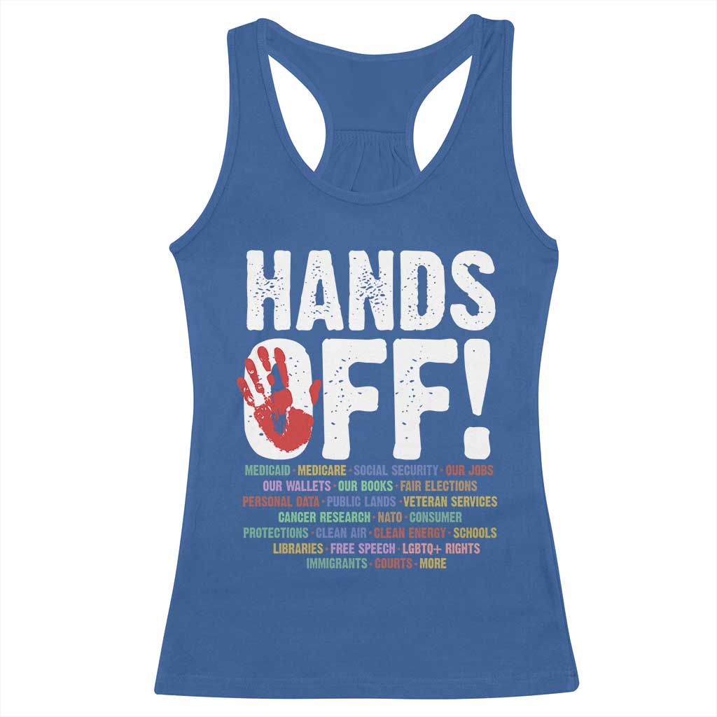Resist Hands Off Racerback Tank Top Protect USA American We The People