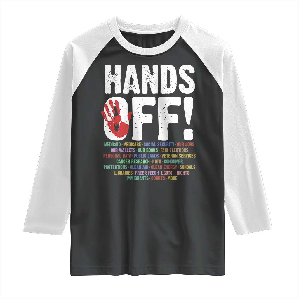 Resist Hands Off Raglan Shirt Protect USA American We The People