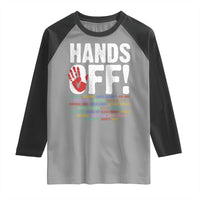 Resist Hands Off Raglan Shirt Protect USA American We The People