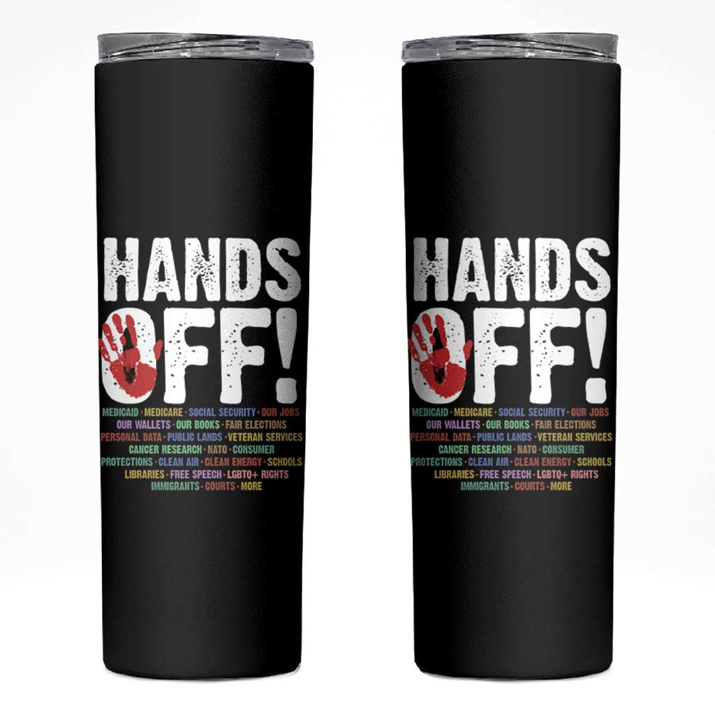 Resist Hands Off Skinny Tumbler Protect USA American We The People
