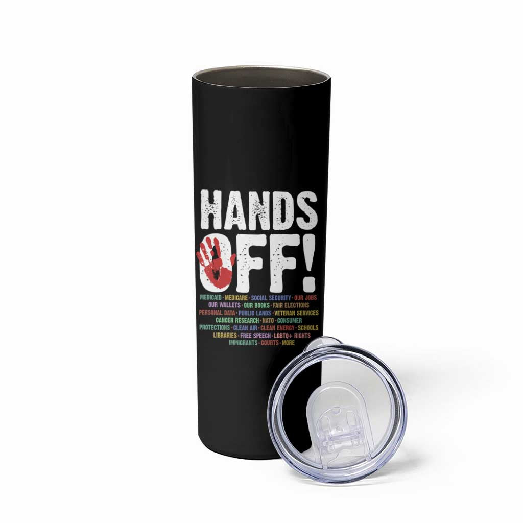 Resist Hands Off Skinny Tumbler Protect USA American We The People