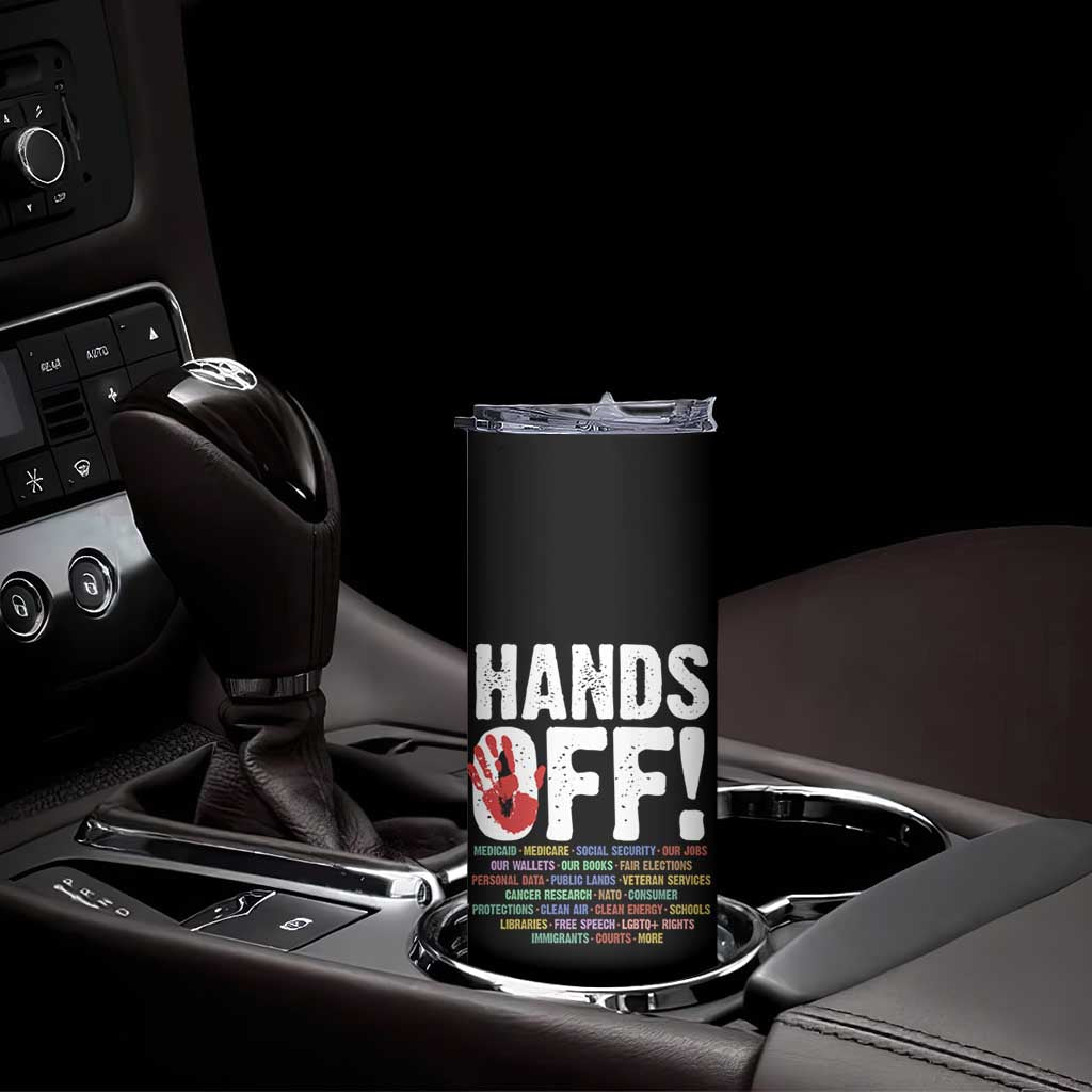 Resist Hands Off Skinny Tumbler Protect USA American We The People