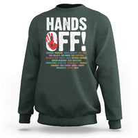 Resist Hands Off Sweatshirt Protect USA American We The People